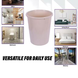 Kuber Industries Brown & Beige 3-Pieces Plastic Garbage Open Dustbins 10 L image 5