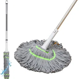 2 in 1 Dehydrated Self Wringing Squeeze Twist Mop 360° Spin Round Cleaning Mop Microfibre Wet and Dry Brush-23