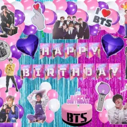 BTS Birthday Decoration for Girls Bangtan Boys Theme Birthday Decoration-image-19