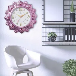 horo Pink Synthetic Plastic Wall Clock-picture-6