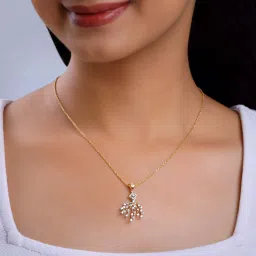 GIVA 14K Gold Sparkle You Deserve Diamond Pendant 14kt Yellow Gold Pendant-image-2