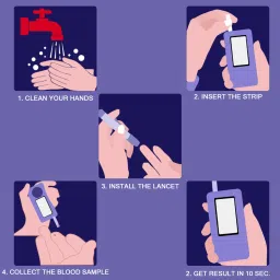 ozocheck Blood Sugar Testing Full Kit| Carrying Case, Test Strips, Lancing Device, Lancet Glucometer image 5