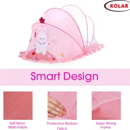 kolar Polyester Infants Washable Bunny Print Bottomless Net for Infants (0-24 Months) Safe & Easy Sleep Solution Mosquito Net image 5