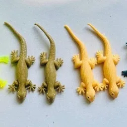 animal toys rubber crocodile lizard gang(set of 6) gang toys Gag Toy-image-43
