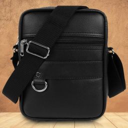 Black Men Sling Bag Stylish Cross Body Sling bag for Office, Cash, Business Collection, Travelling-image-22