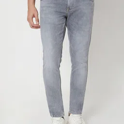 mufti Men Skinny Mid Rise Grey Jeans-picture-9