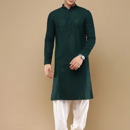 Sanwara Ethnic Motifs Embroidered Regular Sequinned Kurta with Patiala-picture-13