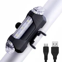 Cycle Tail Light 4 Mode Bicycle USB Rechargeable and Waterproof (White) LED Rear Break Light-2