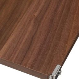 muji Stainless Unit Shelf with Additional Walnut Shelf image 1