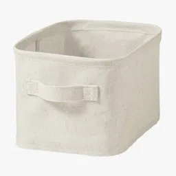 muji Half Rectangular Polyester Linen Soft Box-Small image 1