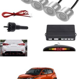 4Silver Parking Sensor With LED Display Increased Safety For Car-169 Universal 4 Silver Reverse Parking Sensor With LED Display For Cars-169 Parking Sensor-image-81