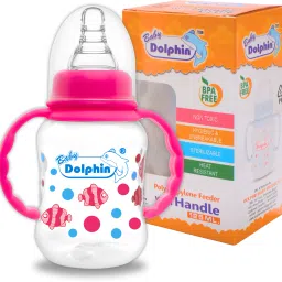 Anti-Colic Slim Neck Baby Feeding Bottle with Handle |BPA Free |Milk Bottle |3m+ - 125 ml-image-11