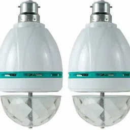 360 Degree LED Crystal Rotating Bulb Magic Disco LED Light, Diwali LED Rotating Bulb Light Lamp for Party/Home/Diwali Decoration | Multicolor LED Light Auto Rotating Party Home Decoration Lamp Single Disco Ball - Pack of 2 Single Disco Ball-image-73