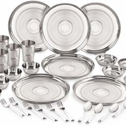 Pack of 36 Stainless Steel Diamond Touch Dinner Set 24 Gauge Dinner Set-image-3