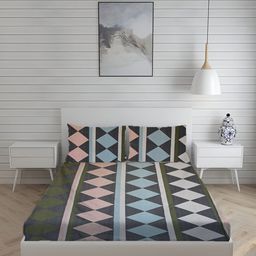sj designer 160 TC Cotton Double Printed Flat Bedsheet-picture-15