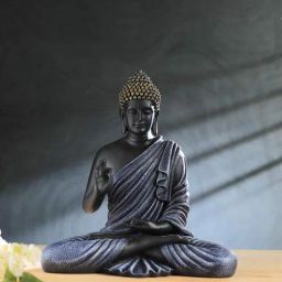 casacraft from pepperfry Polyresin Blue & Black Blessing Buddha 15 Inch-picture-46
