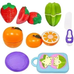 Realistic Sliceable 7 Pcs Cutting Plastic Fruit Set For Children Learning Toy-image-0