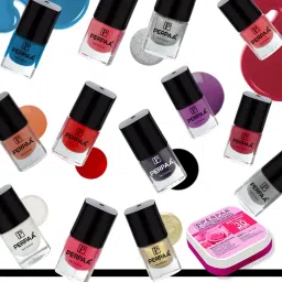 Trendy Quick-drying, Long-Lasting Gel Based Nail Polish Set of 12 Pcs 5ml each x 12 Pcs, MultiColor Combo-11