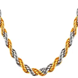 chain for boys men | Golden chain Neck| Anti tarnish necklace long chains gifts Silver, Gold-plated Plated Metal, Silver, Alloy, Stainless Steel Chain-image-46