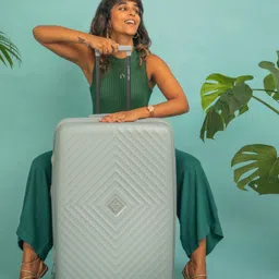 Nasher Miles Hard-Sided Large Textured Trolley Suitcase-21