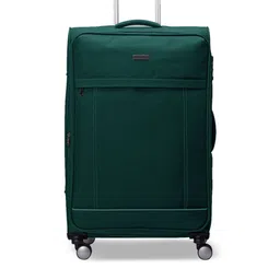 CARRIALL Green Solid Soft-Sided Medium Trolley Suitcase-10