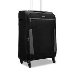 CARRIALL Set Of 2 Black Solid Soft-Sided Trolley Suitcases image 3