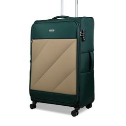 CARRIALL Set Of 2 Green Solid Soft-Sided Trolley Suitcases image 5