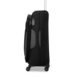 CARRIALL Set Of 2 Black Solid Soft-Sided Trolley Suitcases image 4