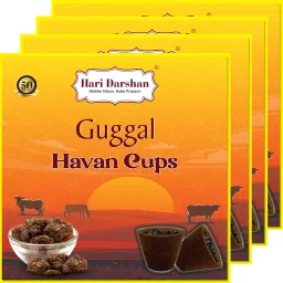 Guggal Havan Cup-48 Cups | Sambrani Dhoop Cup (12 Cups Each,1 Burner Plate/Pack) Guggul Dhoop-image-52