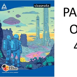classmate Long Notebook | Premium Quality | Single Line (size 29*21cm) A4 Notebook Ruled 172 Pages-picture-1