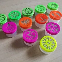 pack of 12 different rangoli stamp box Rangoli Stencil-34