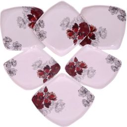 SQUARE (917) HALF PLATE(7 INCH) DINNER PLATE SET 6 PCS OF MELAMINE Half Plate-picture-22