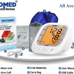 NISCOMED BP Monitor with Extra-Large Cuff , PW-218 Fully Automatic Digital Blood Pressure Monitor with Extra Large Cuff ,3 Color Hypertension Alert LCD indicator, LCD Display Bp Monitor Fully Automatic Digital Blood pressure Monitor Bp Monitor image 5