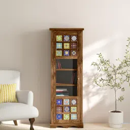 mudramark from pepperfry Siramika Sheesham Wood Book Case in Provincial Teak Finish-picture-26