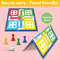 little berry Ludo & Snakes and Ladders Board Game Set (Junior Size) - Board Game for Kids Party & Fun Board Game image 2
