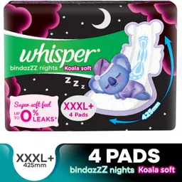 whisper BINDAZZZ NIGHTS KOALA SOFT XXXL+, UPTO 0% LEAKS Sanitary Pad-picture-40