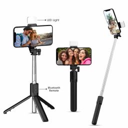 BSVR Perfect Design Selfie Stick with Light, Multi Purpose Use Bluetooth Remote_BS58 Bluetooth Selfie Stick-image-90