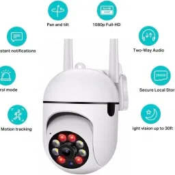 Bzrqx Night Vision HD Camera with Motion Detection WiFi Connection and Audio Talk Security Camera-image-82