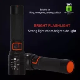 dhriyag Focus Zoom Torch, 5-Light Modes with Red & Blue Blinker, Rainproof, Rechargeable Torch image 4