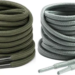 house of common shoe lace Round Army Green Light grey 90cm 2pair boot hiking sport Shoe Lace-image-78