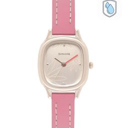Sonata Women Silver-Toned & Pink Analogue Watch-14