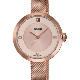 CASIO Women Rose Gold Analogue Watch A1852 LTP-E154MPG-4ADF-40