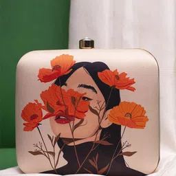 ARTKLIM Flower Printed Box Clutch-55