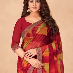 anouk rustic Anouk Abstract Printed Bagru Saree image 2