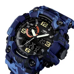 V2A Men Blue Dial & Straps Analogue and Digital Watch V2A-1520-Camoblue image 2