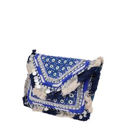 FABBHUE Embroidered Foldover Clutch With Detachable Chain image 4