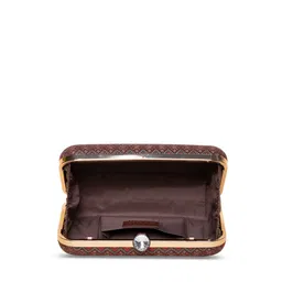 ZOUK Women Printed Jute Shoulder Strap Box Clutch image 4