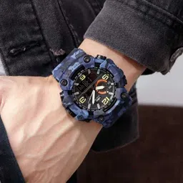 V2A Men Blue Dial & Straps Analogue and Digital Watch V2A-1520-Camoblue image 4
