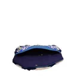 FABBHUE Embroidered Foldover Clutch With Detachable Chain image 3
