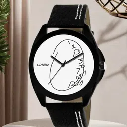 LOREM Men White & Black Analogue Watch LR55-image-34